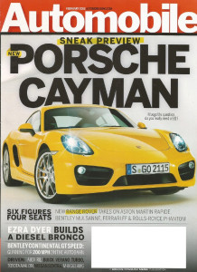 AUTOMOBILE 2013 FEB - R8, G63 AMG, GT SPEED, CAYMAN v CARRERA 6