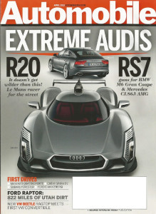 AUTOMOBILE 2013 APR - AUDI R20 & RS7, VOLVO 780, QUATTROPORTE