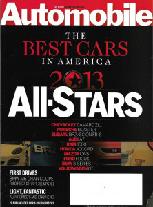 AUTOMOBILE 2013 JULY - CAMARO ZL1, BOXTER, SCION, A7, RAM 1500, FOCUS, ACCORD