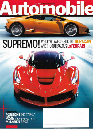 AUTOMOBILE 2014 JULY - HURACAN, LAFERARI, PORSCHE 911 TARGA, BMW i8, ESCALADE