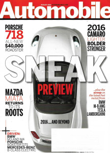 AUTOMOBILE 2014 AUG - PORSCHE 718, MAZDA MIATA, M3 & M4, BOXSTER GTS, CAMARO