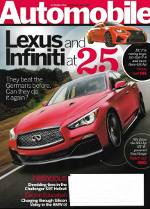 AUTOMOBILE 2014 OCT - LEXUS & INFINITI AT 25, SRT HELLCAT, BMW i3, EAU ROUGE