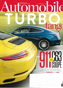 AUTOMOBILE 2016 FEB - 911 vs C63 COUPE, FERRARI 488 SPIDER, AUDI A3 SPORTBACK