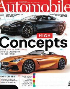 AUTOMOBILE 2017 NOV - MASERATI & LAND ROVER RACE BOATS, BMW Z4 & 8 SERIES