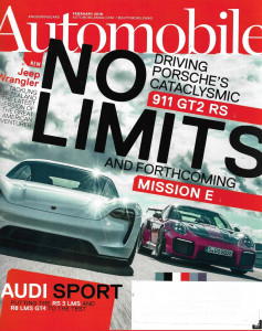 AUTOMOBILE 2018 FEB - JEEP WRANGLER,PORSCHE 911 GT2 RS,AUDI RS 3 LMS/R8 LMS GT4