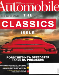 AUTOMOBILE 2019 AUG - PORSCHE SPEEDSTER, BENTLEY CONTINENTAL R, PETERSEN MUSEUM