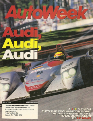 AUTOWEEK 2000 JUNE 26 - AUDI KILLS LeMANS, LANCIA ZAGATO, PASSAT 4MOTION