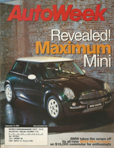 AUTOWEEK 2000 SEPT 18 - MINI COOPER, LEXUS IS 300, SCHUMACHER, CART, HELIO