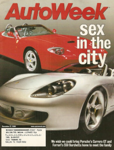 AUTOWEEK 2000 NOV 27 - CARRERA GT, BARCHETTA, AURORA, SAUBER, OLDS 6 4-DOOR