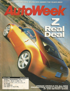 AUTOWEEK 2001 JAN 15 - NISSAN Z-CAR SPECIAL, LEXUS IS300, PROT?G?, INSIGHT