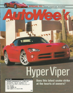AUTOWEEK 2002 APR 29 - VIPER SRT10, SUZUKI AERIO, '08 CADILLAC, A4 CABRIOLET
