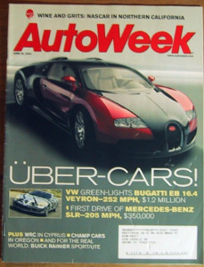 AUTOWEEK 2003 JUNE 30 - BUGATTI EB VEYRON, M-B SLR
