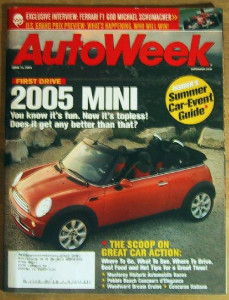 AUTOWEEK 2004 JUNE 14 - SCHUMACHER SPEAKS, COOL TRIPS