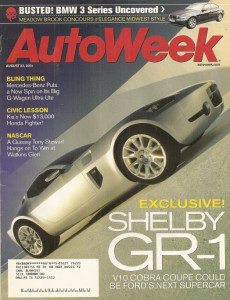 AUTOWEEK 2004 AUG 23 - SHELBY GR-1, NEW BMW-3, G55 AMG, 1970 LOMBARDI GP