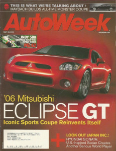 AUTOWEEK 2005 MAY 23 - ECLIPSE GT, SONATA, 9-3 AERO, '53 MUNTZ JET, INDY 500