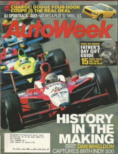 AUTOWEEK 2005 JUNE 06 - HEMI CHARGER, AUDI A3 SPORTBACK, INDY 500, LOTUS 49C