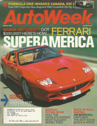 AUTOWEEK 2005 JUNE 20 - SUPERAMERICA, ALPINA B5, INDY 500, AUDI QUATTRO, TT