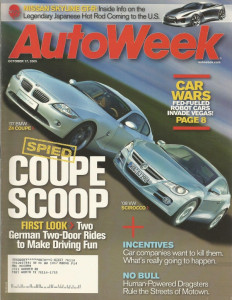 AUTOWEEK 2005 OCT 17 - SCIROCCO & Z4 COUPE, SKYLINE GT-R, '46 NASH SUBURBAN