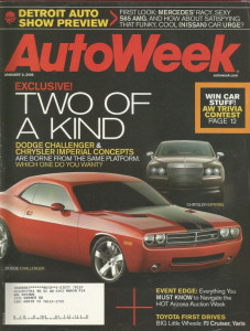 AUTOWEEK 2006 JAN 02 - CHALLENGER & IMPERIAL, FJ CRUISER, '77 VW SCIROCCO