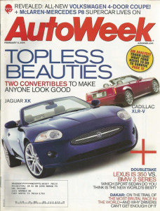 AUTOWEEK 2006 FEB 06 - XLR-V, JAG XK, IS350 vs 330i, CC, '68 PORSCHE 912