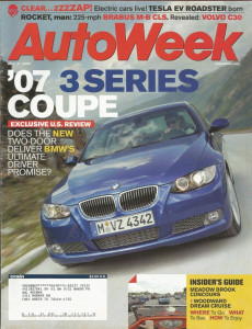 AUTOWEEK 2006 JULY 31 - TESLA EV, BRABUS M-B CLS, C30, 74 TVR 2500M, COBALT SS