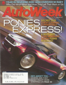 AUTOWEEK 2006 DEC 18 - OPEN CAMARO, STUTZ BLACKHAWK, GREENWOOD, JERRY HANSEN*