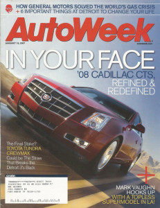 AUTOWEEK 2007 JAN 15 - NEW CADDY, TUNDRA, MASERATI 4CS-1100, M5 TOURING, AURA