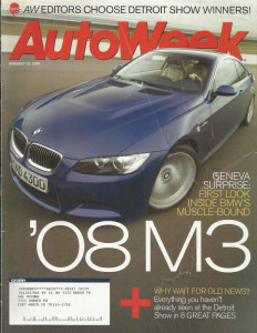 AUTOWEEK 2007 JAN 22 - NEW M3, CX-7, '37 R-R 25/30, G8, Z9, DETROIT SHOW*