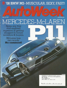 AUTOWEEK 2007 JULY 23 - M3, M-B McLAREN P11, NEW FIAT 500, '71 AUDI 100 COUPE