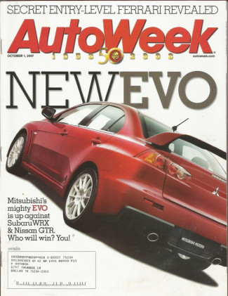 AUTOWEEK 2007 OCT 01 - EVO, FERRARI CALIFORNIA, '54 SILVER DAWN, CALIBER SRT4