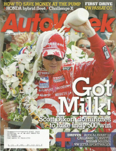 AUTOWEEK 2008 JUNE 02 - CC, INDY 500, CALLAWAY VETTE, A4 AVANT, '68 BIZZARRINI