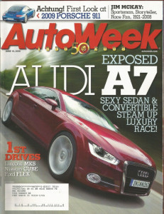 AUTOWEEK 2008 JUNE 16 - AUDI A7, MKS, McKAY, NEW 911, 1959 ALFA SPRINT VELOCE