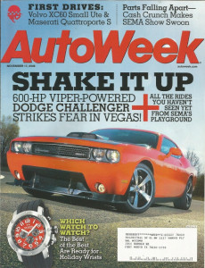 AUTOWEEK 2008 NOV 17 - QUATTROPORTE S, XC60, M1, RAPTOR, CHALLENGER SRT10