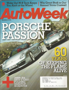 AUTOWEEK 2008 DEC 22 - PORSCHE Spcl, Z4, MUSTANG GT, ’64 FIAT ABARTH 1000 TC