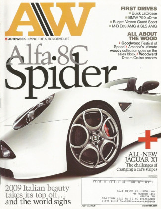 AUTOWEEK 2009 JULY 27 - ALFA 8C SPIDER, VEYRON GS, 1947 PONTIAC STREAMLINER