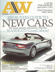 AUTOWEEK 2009 OCT 19 - SRX TURBO, BMW X1, BENTLEY SUPERSPORTS, A/FX ‘STANG