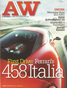 AUTOWEEK 2009 NOV 30 - 458, SLS AMG, ZAGATO, MX-5 S-LIGHT, ALFA ZAGATO 1300*