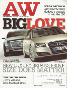 AUTOWEEK 2010 FEB 22 - XTS PLATINUM, AUDI A8, TESLA, PRUDHOMMEs ‘67 DODGE D700