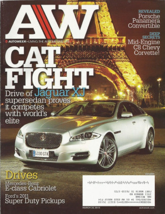 AUTOWEEK 2010 MAR 22 - JAG XJ, PANAMERA & E550 CABRIOs, 1954 ALFA 1900 SPIDER