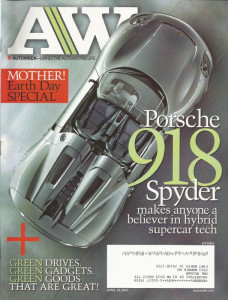 AUTOWEEK 2010 APR 19 - PORSCHE 918, MINI E, CX-7 DIESEL, McLAREN, GL350 BLUE