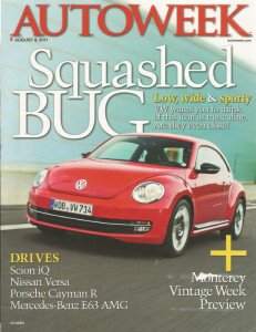 AUTOWEEK 2011 AUG 08 - NEW BEETLE, SCION iQ, CAYMAN R, E63 AMG, 1964 LINCOLN