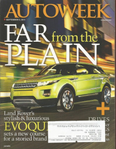 AUTOWEEK 2011 SEPT 05 - ROVER EVOQUE, ROLLS GHOST, M-B M-CLASS, BUICK REGAL GS
