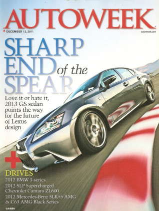 AUTOWEEK 2011 DEC 12 - SLK AMG, 328i, C63 AMG BLACK, SUPER CAMARO, DODGE 880