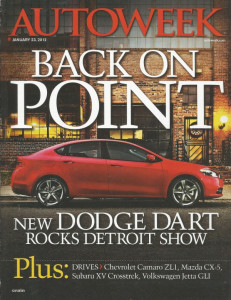 AUTOWEEK 2012 JAN 23 - NEW DART, CAMARO ZL1, CX-5, JETTA GLI, '63 DODGE 880*