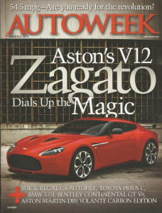 AUTOWEEK 2012 MAR 05 - REGAL GS, ZAGATO 12, BMW 335i, VOLANTE CARBON Ed, FJ40*