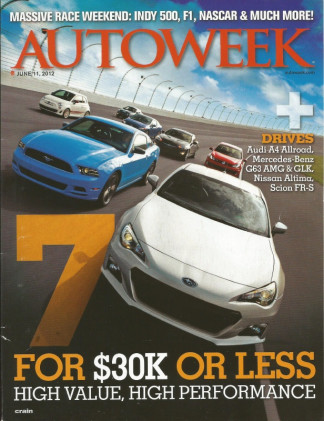 AUTOWEEK 2012 JUNE 11 - AUDI A4 ALLroad, SCION FR-S, ‘65-VETTE, ALPINE A110-50