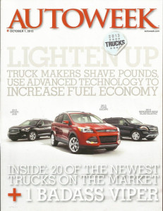 AUTOWEEK 2012 OCT 01 - TRUCK-SUV Spcl, VIPER SRT & GTS, XKR, ‘64 RAMBLER C-C