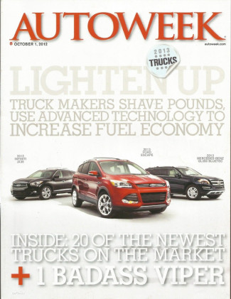AUTOWEEK 2012 OCT 01 - TRUCK-SUV Spcl, VIPER SRT & GTS, XKR, ‘64 RAMBLER C-C