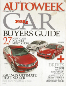 AUTOWEEK 2012 OCT 29 - NEW CAR GUIDE, MALIBU-T, DAHNERT, Z BROWN, LIGHT SIX*