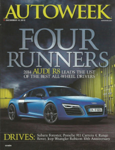 AUTOWEEK 2012 DEC 10 - AUDI R8, CARRERA 4, RUBICON, ‘55 WILLYS CUSTOM SEDAN